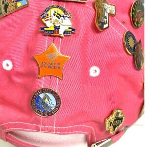 Pink Richmond VA Cap w/39 Souvenir Pins & Paul McCartney World Tour Pin